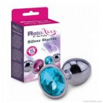 Butt plug S méret, kék ékkővel RelaXxxx Silver Starter Plug